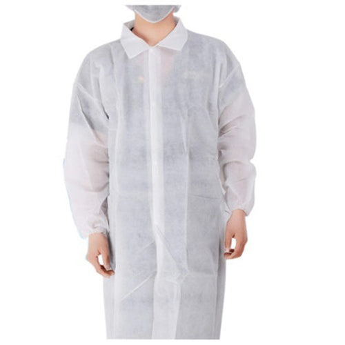 Disposable non-woven lab coat